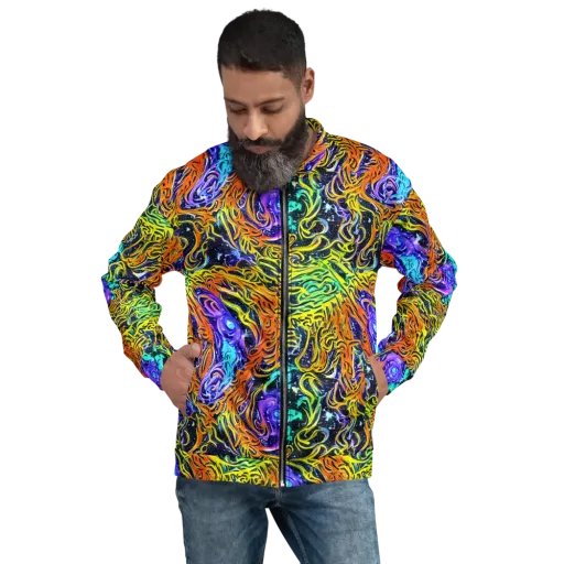 Midnight Cyclone on a Bomber Jacket