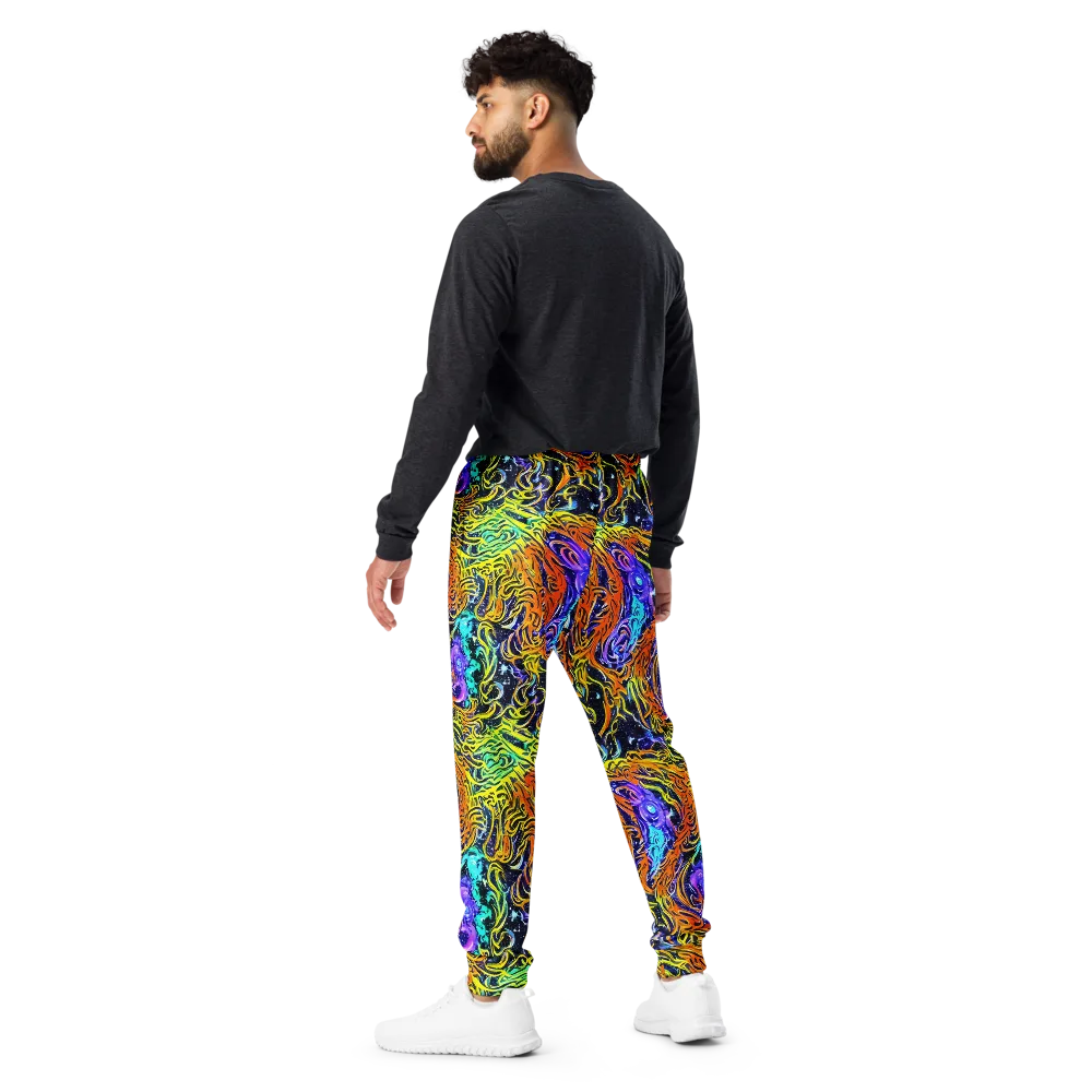 Midnight Cyclone on Men's Joggers — Back