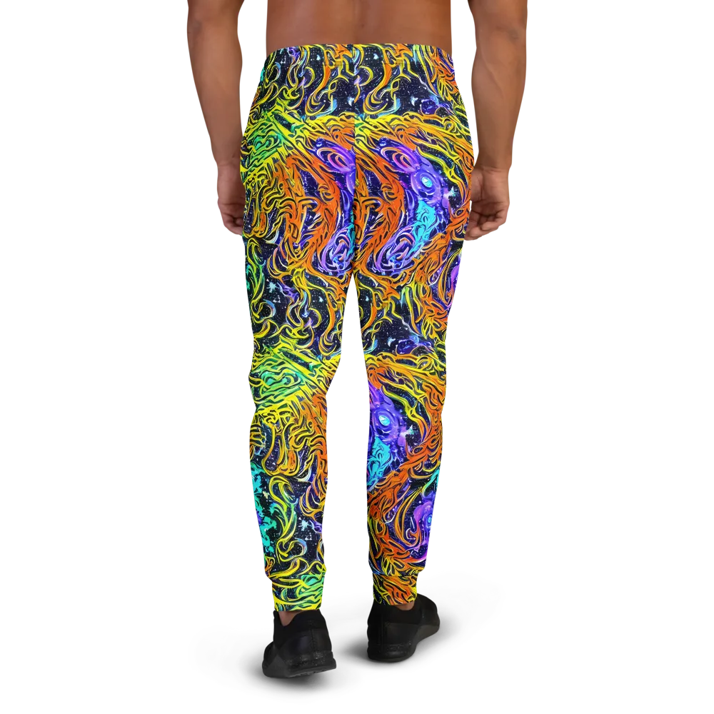 Midnight Cyclone on Men's Joggers — Back
