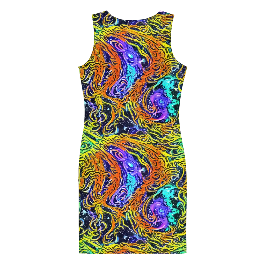 Midnight Cyclone on Bodycon Dress — Back