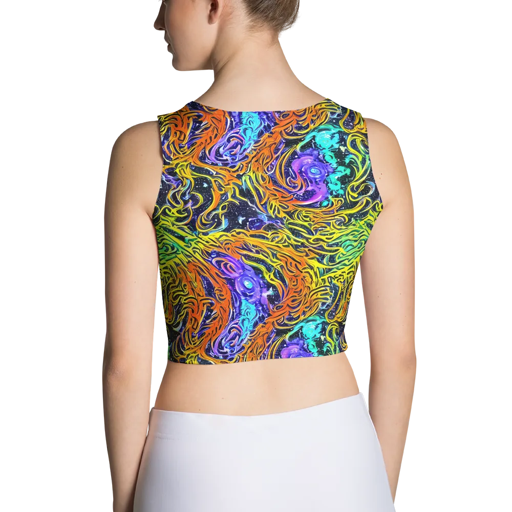Midnight Cyclone on Crop Top — Back