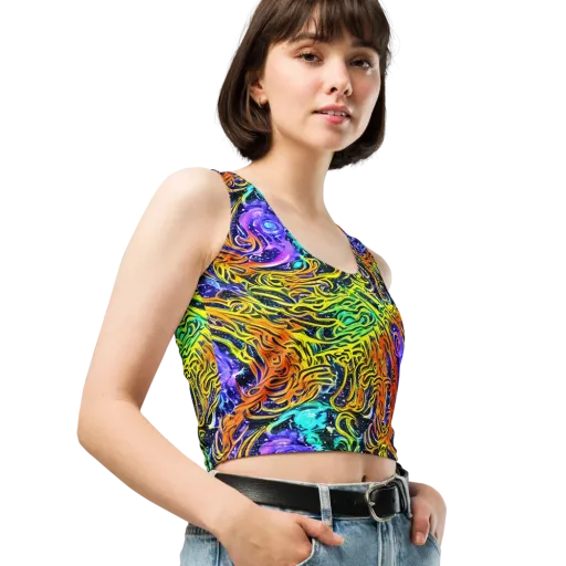 Midnight Cyclone on a Crop Top