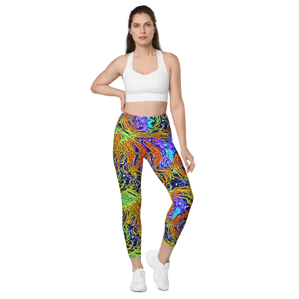 Midnight Cyclone on Leggings with Pockets — Front
