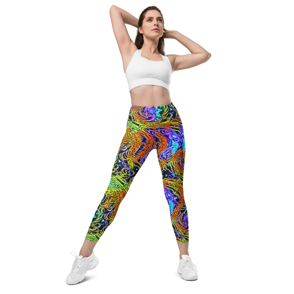 Midnight Cyclone on Leggings with Pockets — Front
