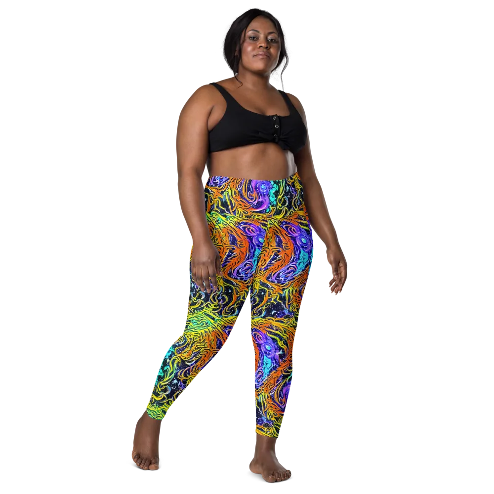 Midnight Cyclone on Leggings with Pockets — Front