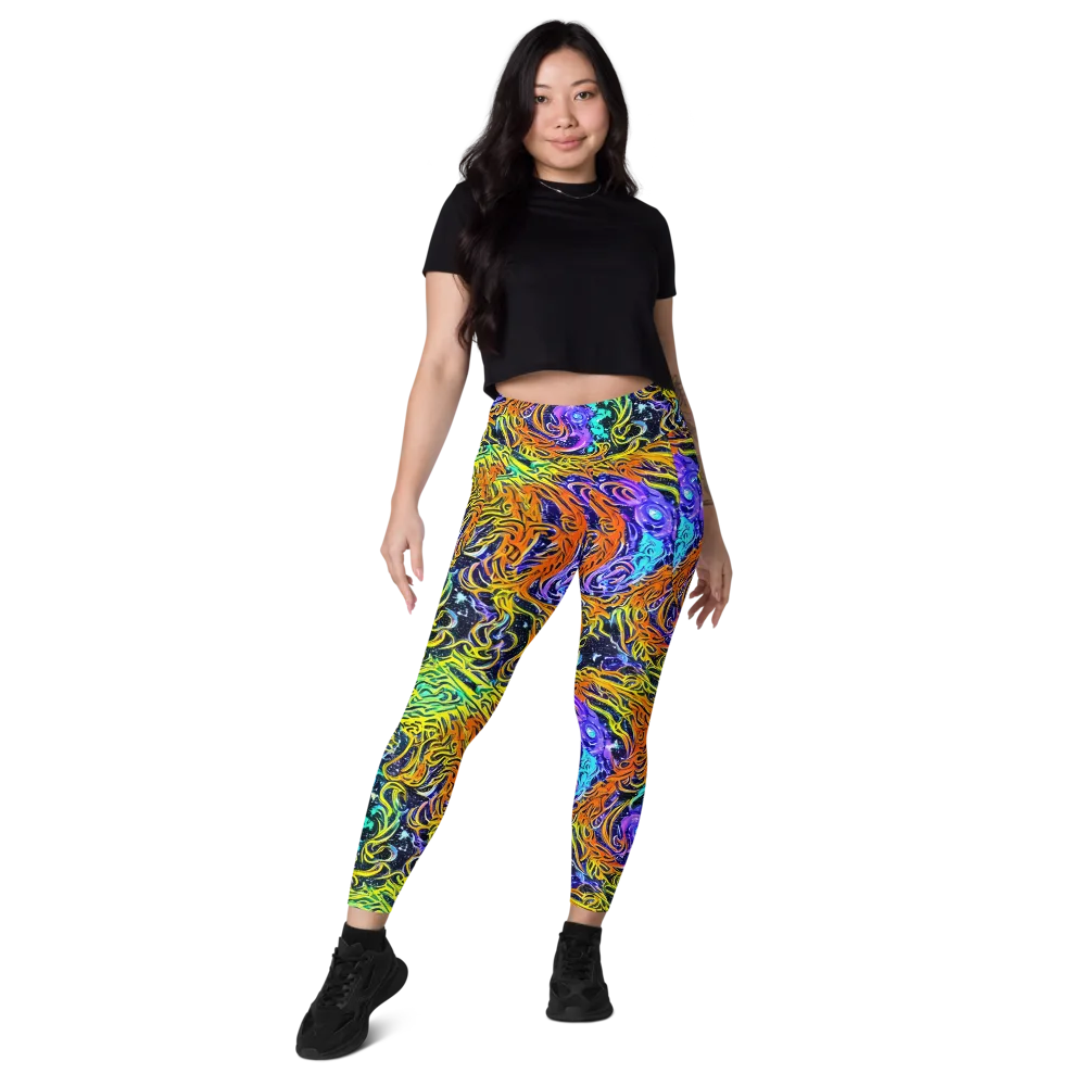 Midnight Cyclone on Leggings with Pockets — Front