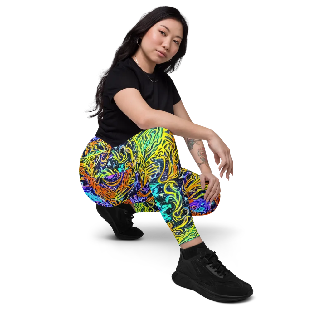 Midnight Cyclone on Leggings with Pockets — Right Front