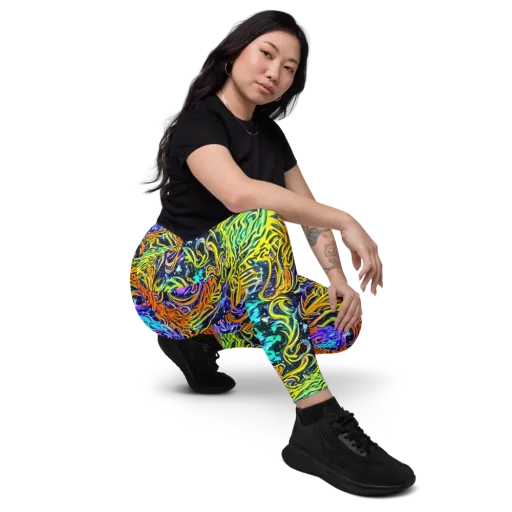 Midnight Cyclone on a Leggings with Pockets