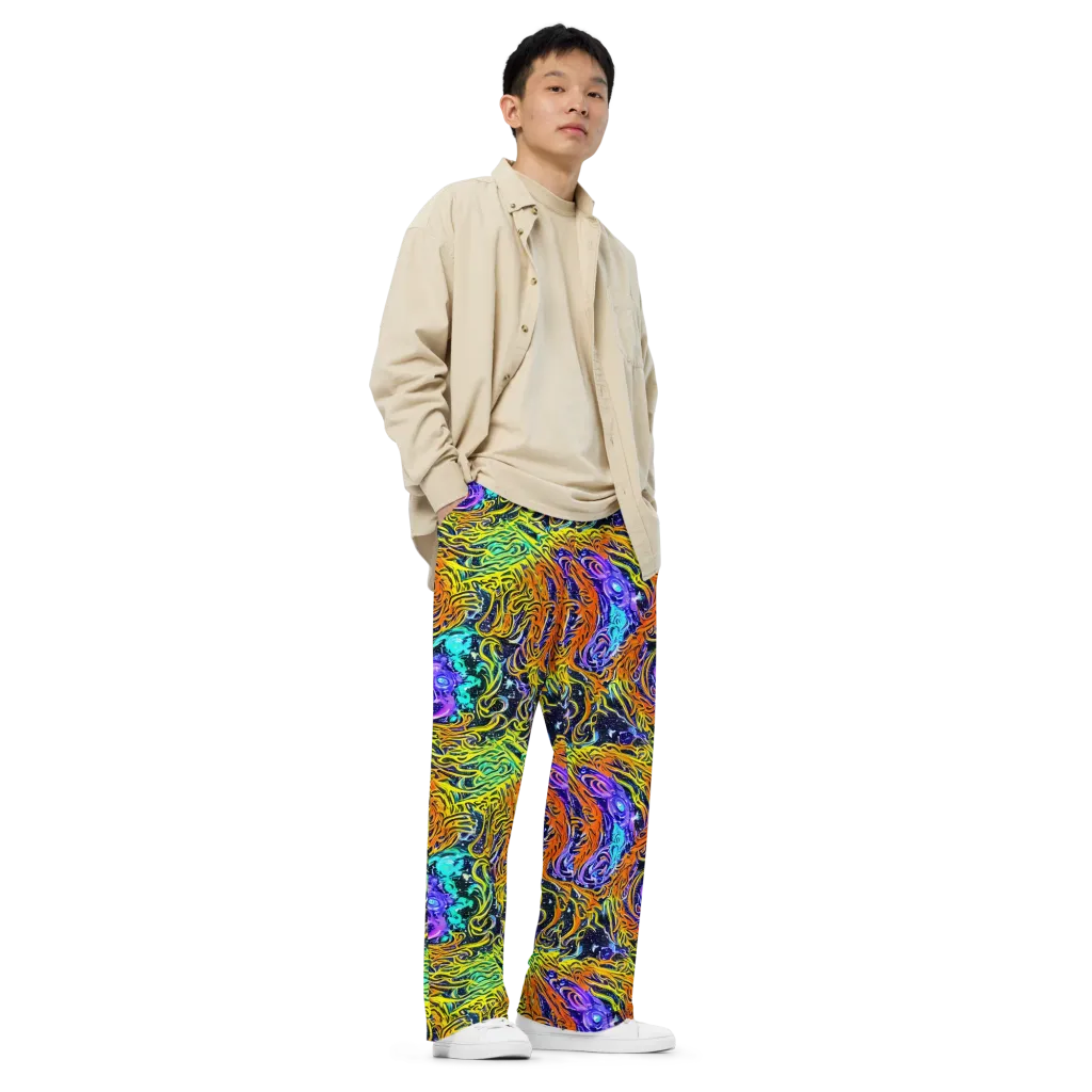 Midnight Cyclone on Wide-Leg Pants — Right Front
