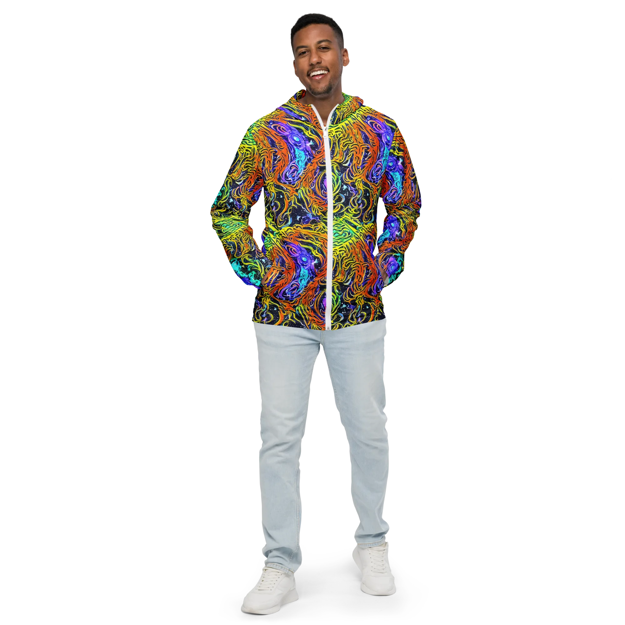 Midnight Cyclone on Men's Windbreaker — Front