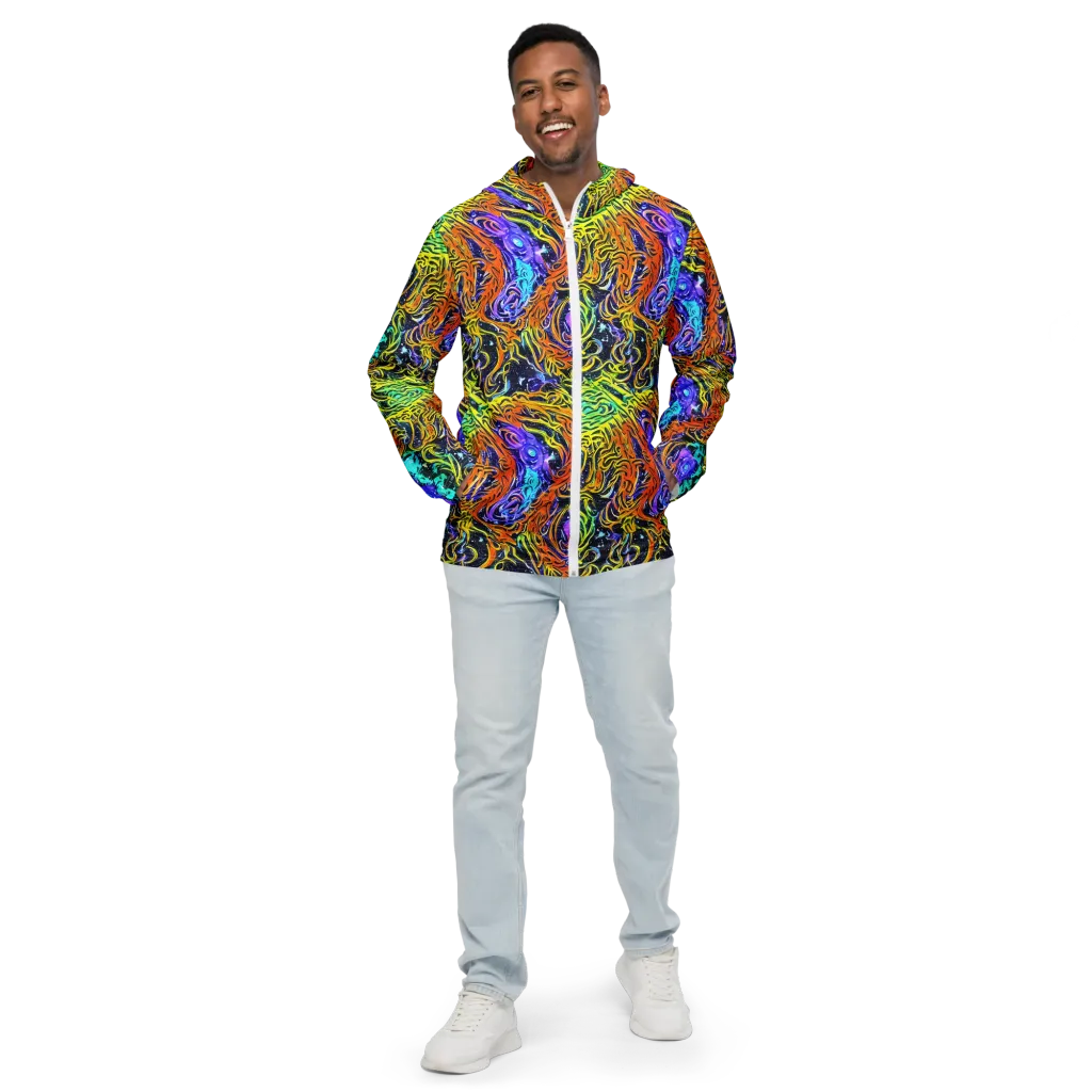 Midnight Cyclone on Men's Windbreaker — Front