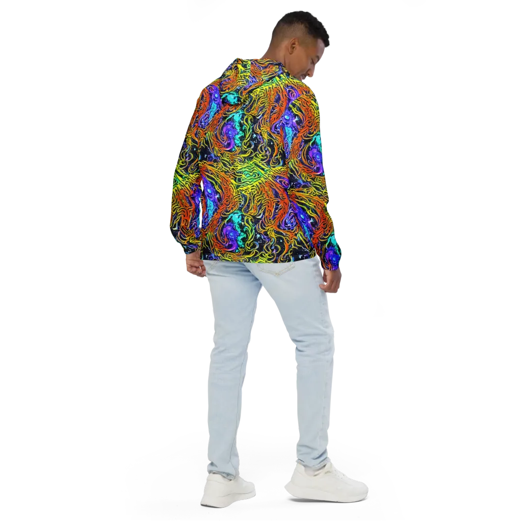 Midnight Cyclone on Men's Windbreaker — Back