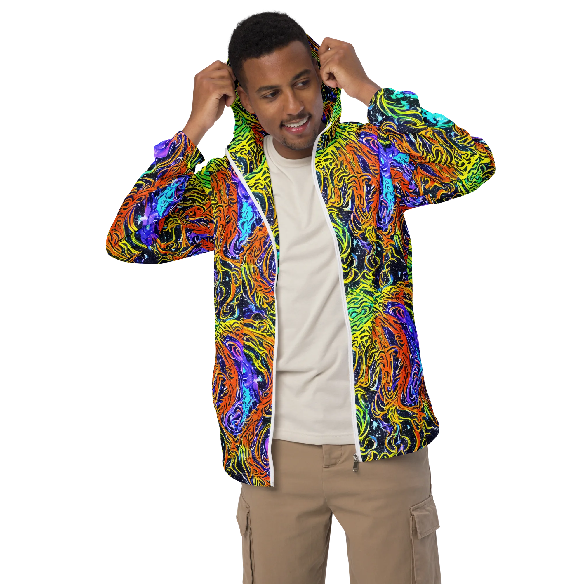 Midnight Cyclone on Men's Windbreaker — Front