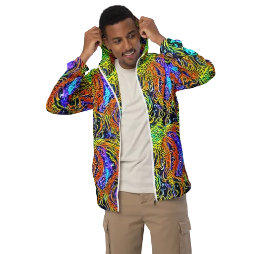 Midnight Cyclone on a Men's Windbreaker