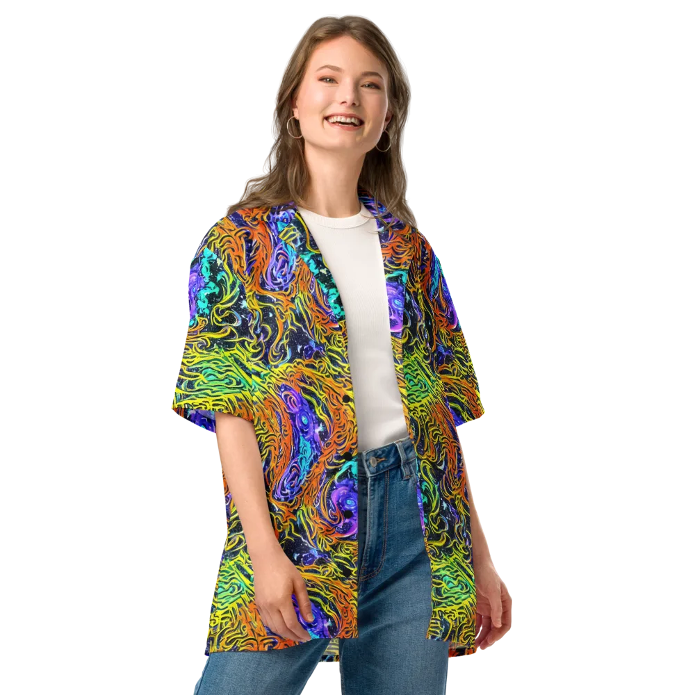Midnight Cyclone on Button Shirt — Front
