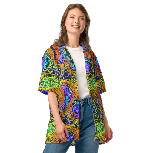 Midnight Cyclone on a Button Shirt
