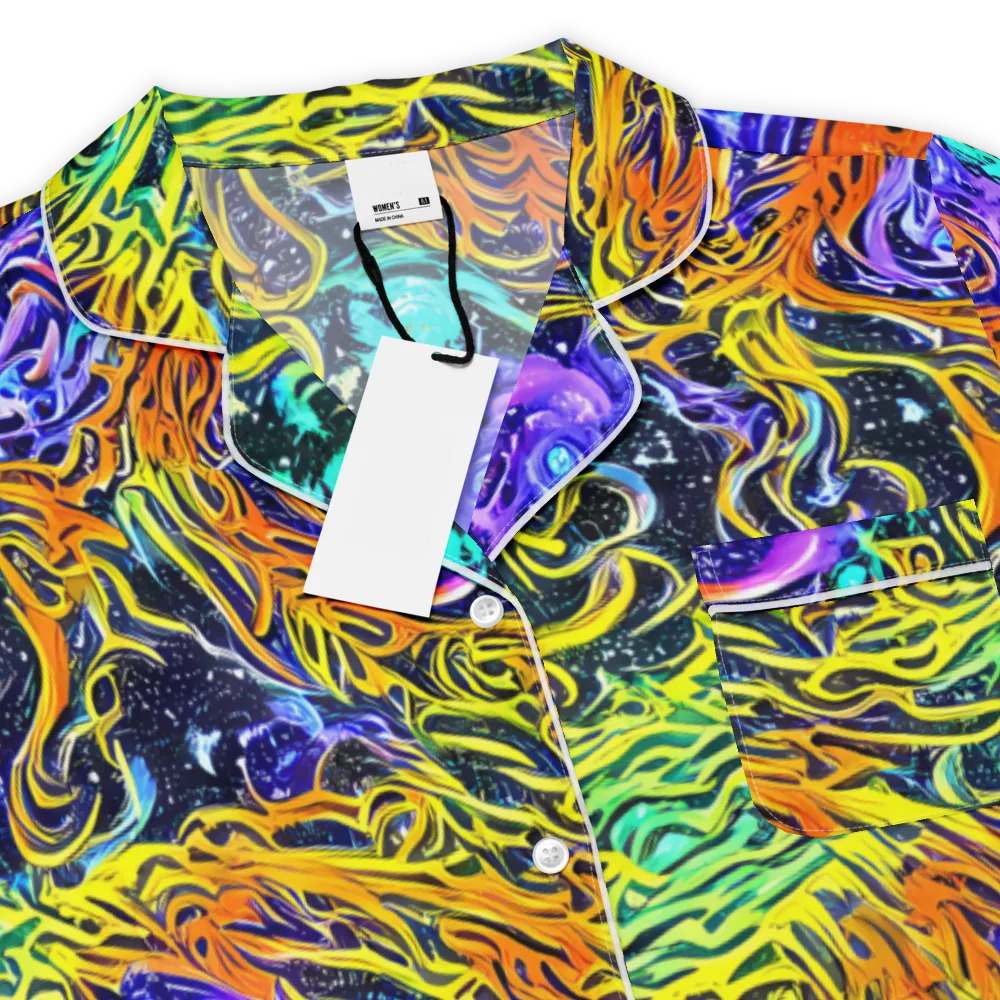 Midnight Cyclone on Women's Short Sleeve Pajama Top — Product details