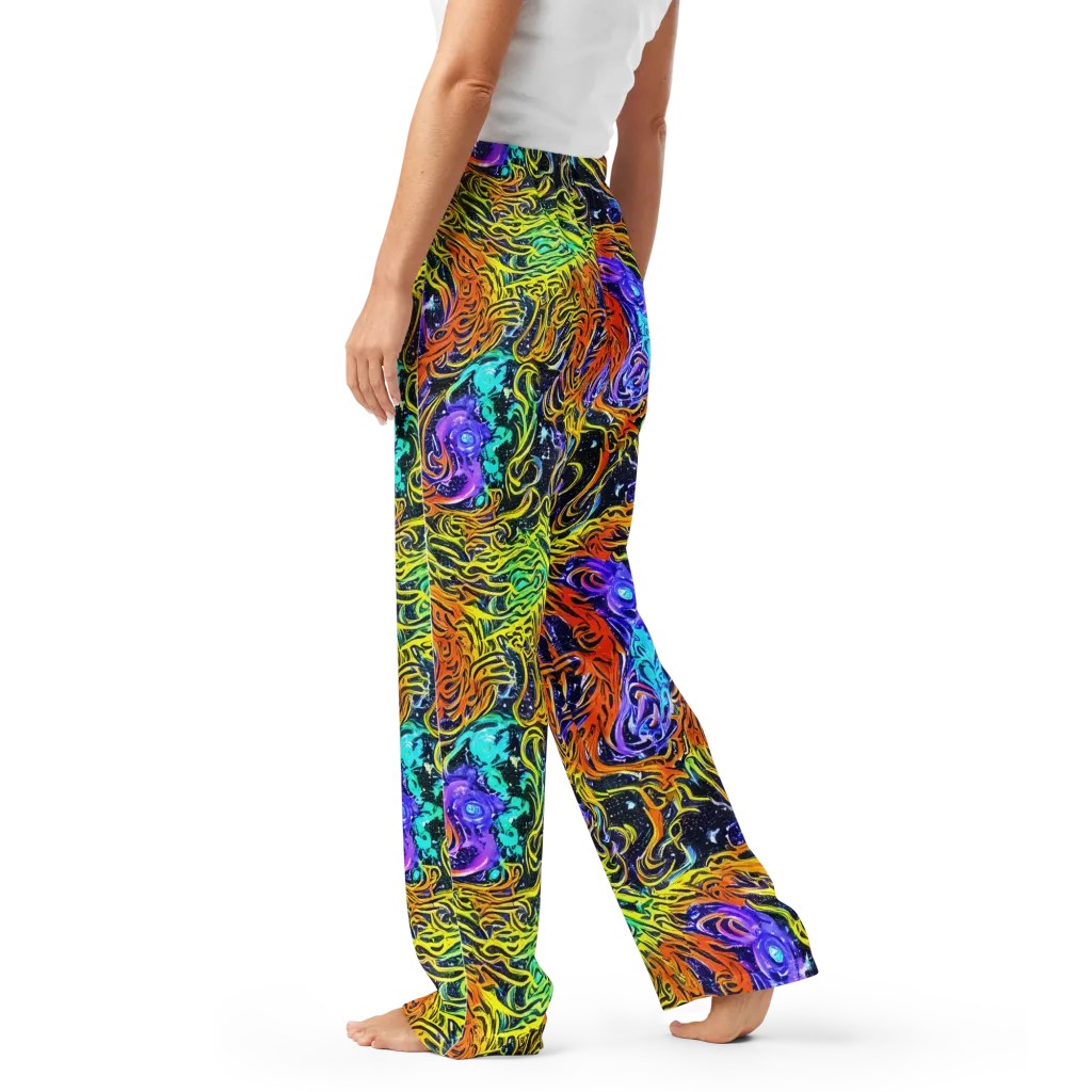 Midnight Cyclone on Women's Pajama Pants — Left