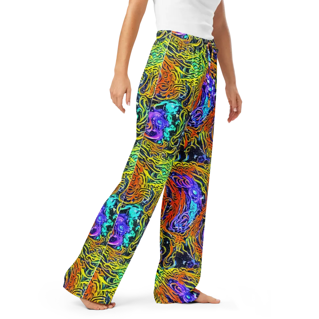 Midnight Cyclone on Women's Pajama Pants — Right Front