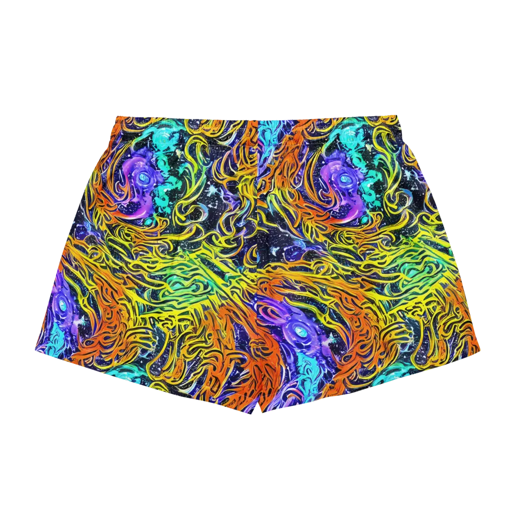 Midnight Cyclone on Women's Pajama Shorts — Back
