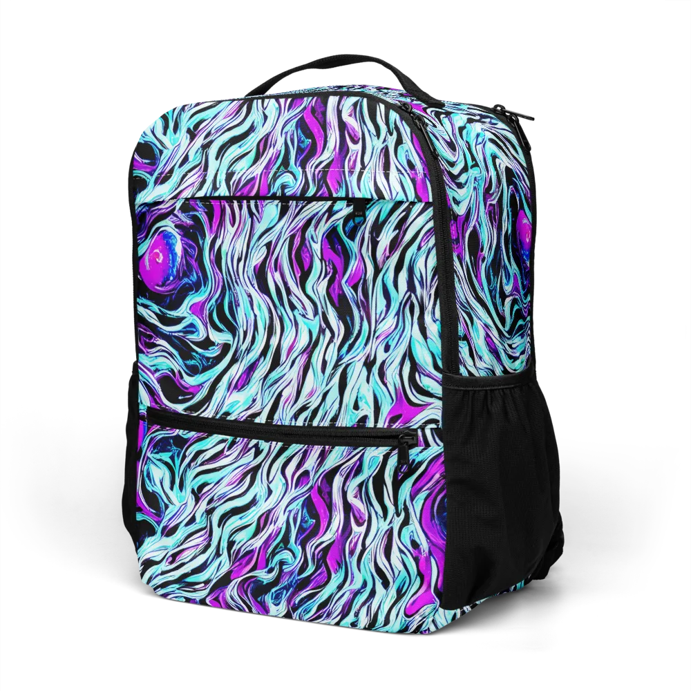 Cyber Zebra on Utility Backpack — Left Front