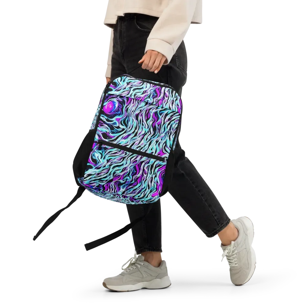 Cyber Zebra on Utility Backpack — Front