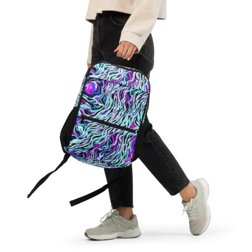 Cyber Zebra on a Utility Backpack