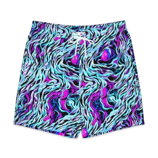 Cyber Zebra on a Men's Board Shorts