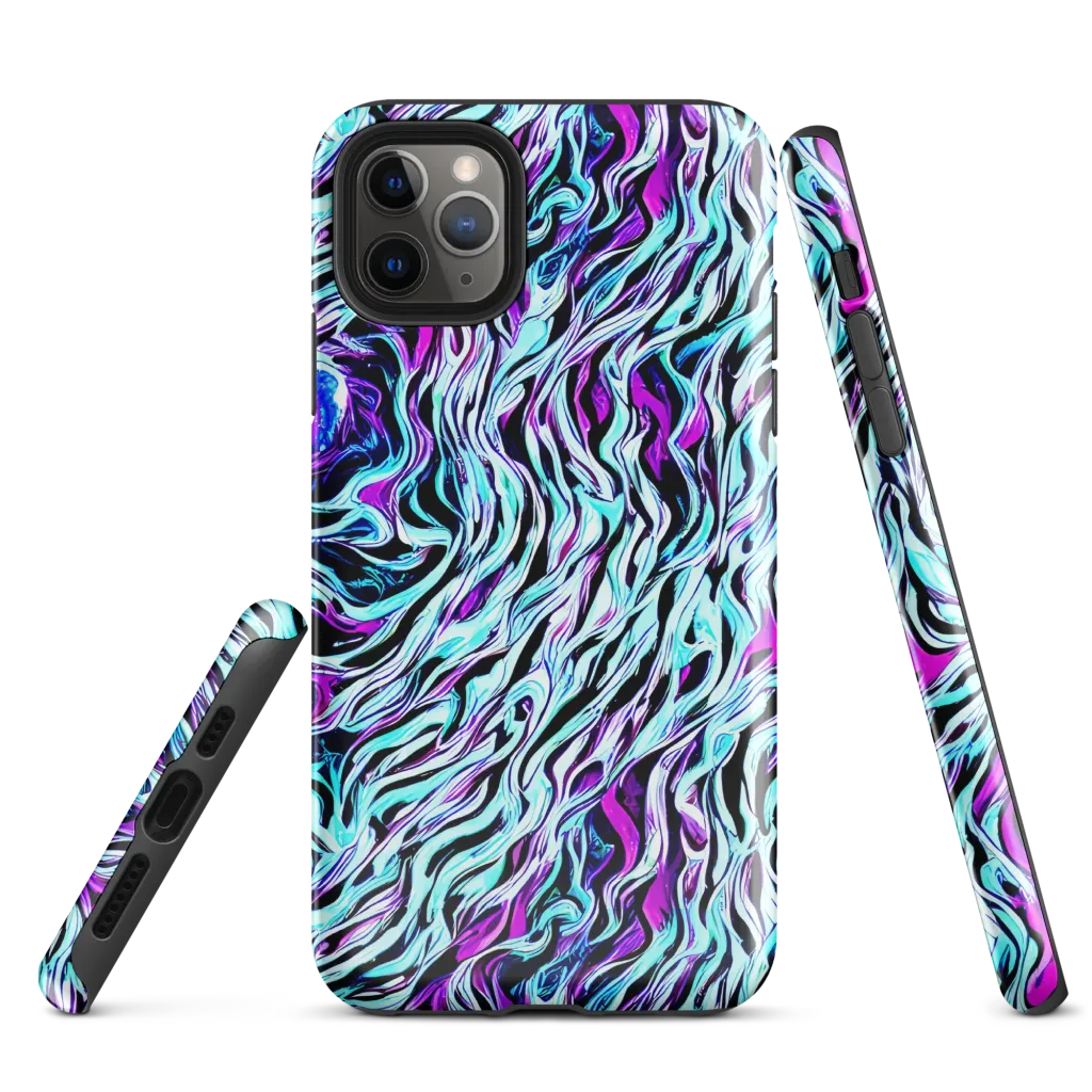 Cyber Zebra on Tough Case for iPhone® — Front