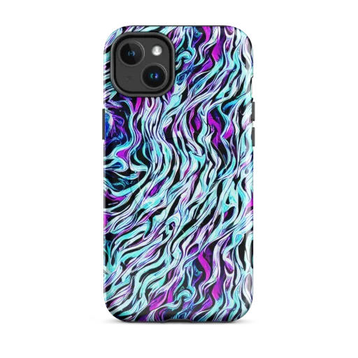 Cyber Zebra on a MagSafe Tough Case for iPhone®