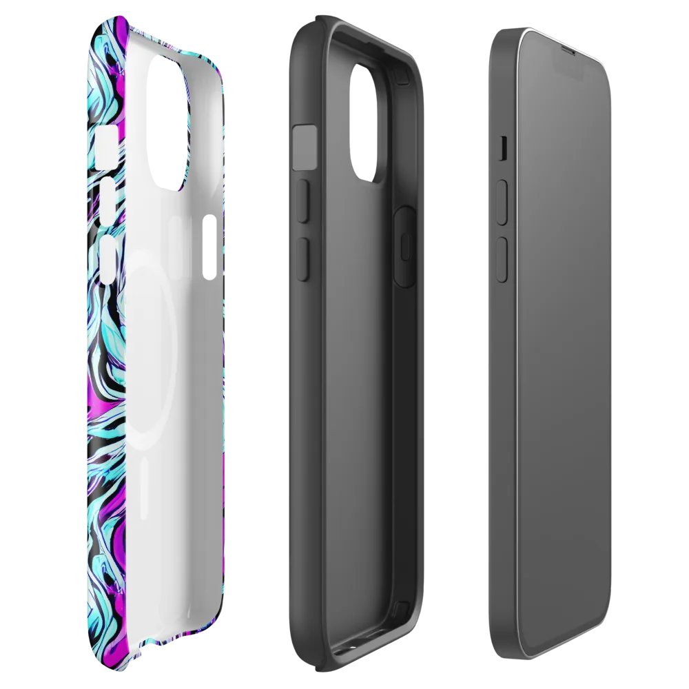 Cyber Zebra on MagSafe Tough Case for iPhone® — Front