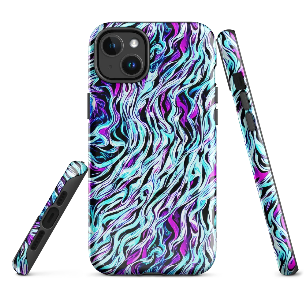 Cyber Zebra on MagSafe Tough Case for iPhone® — Front