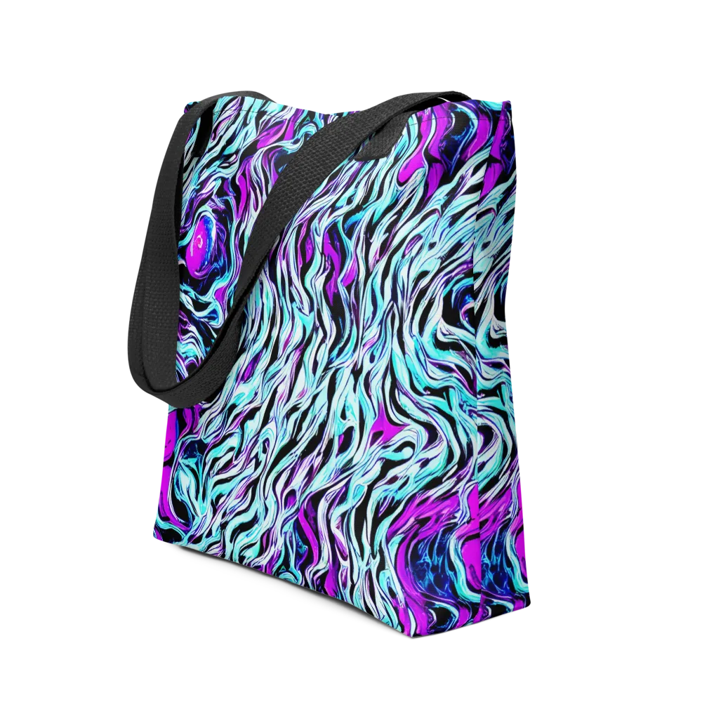 Cyber Zebra on Tote Bag — Front