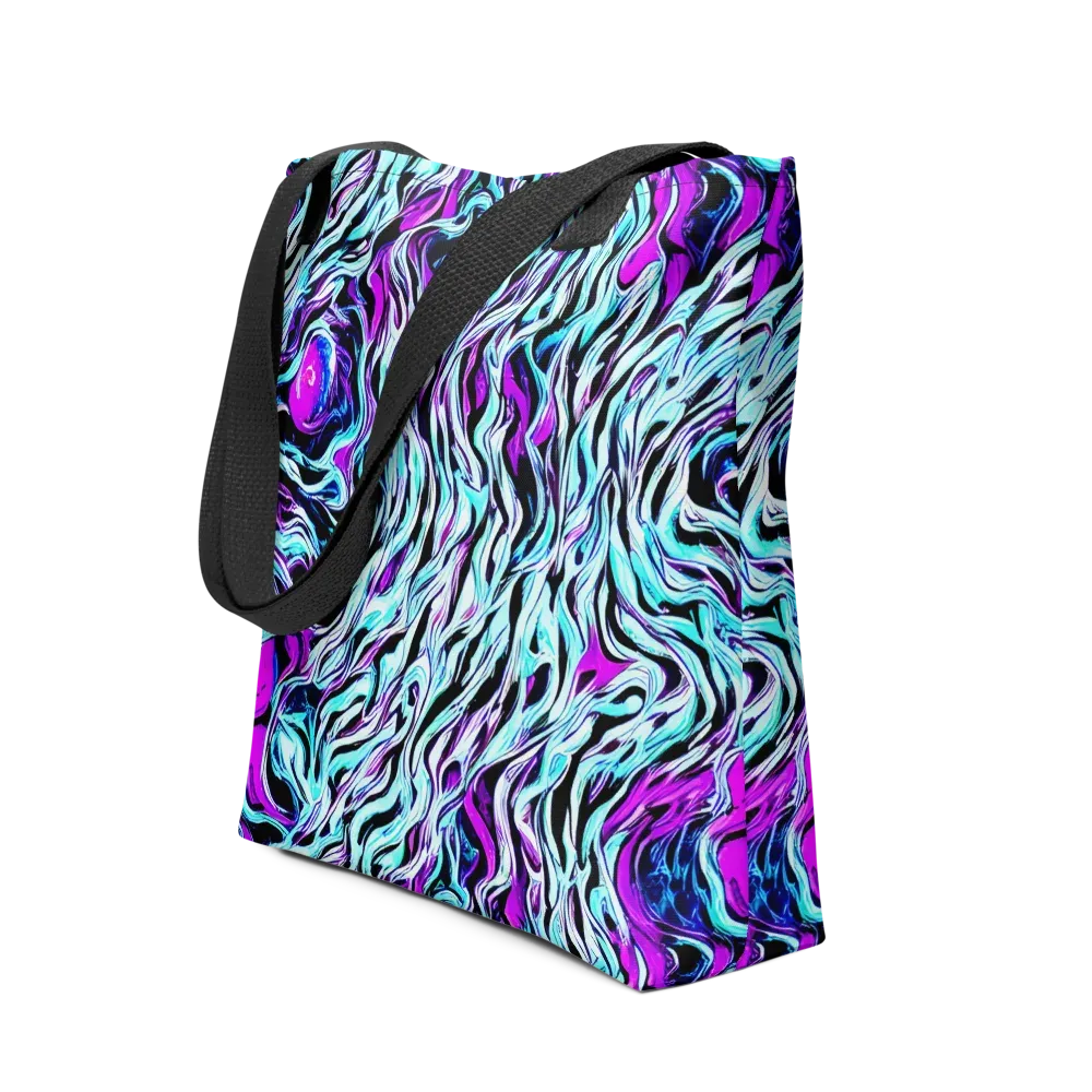 Cyber Zebra on Tote Bag — Front