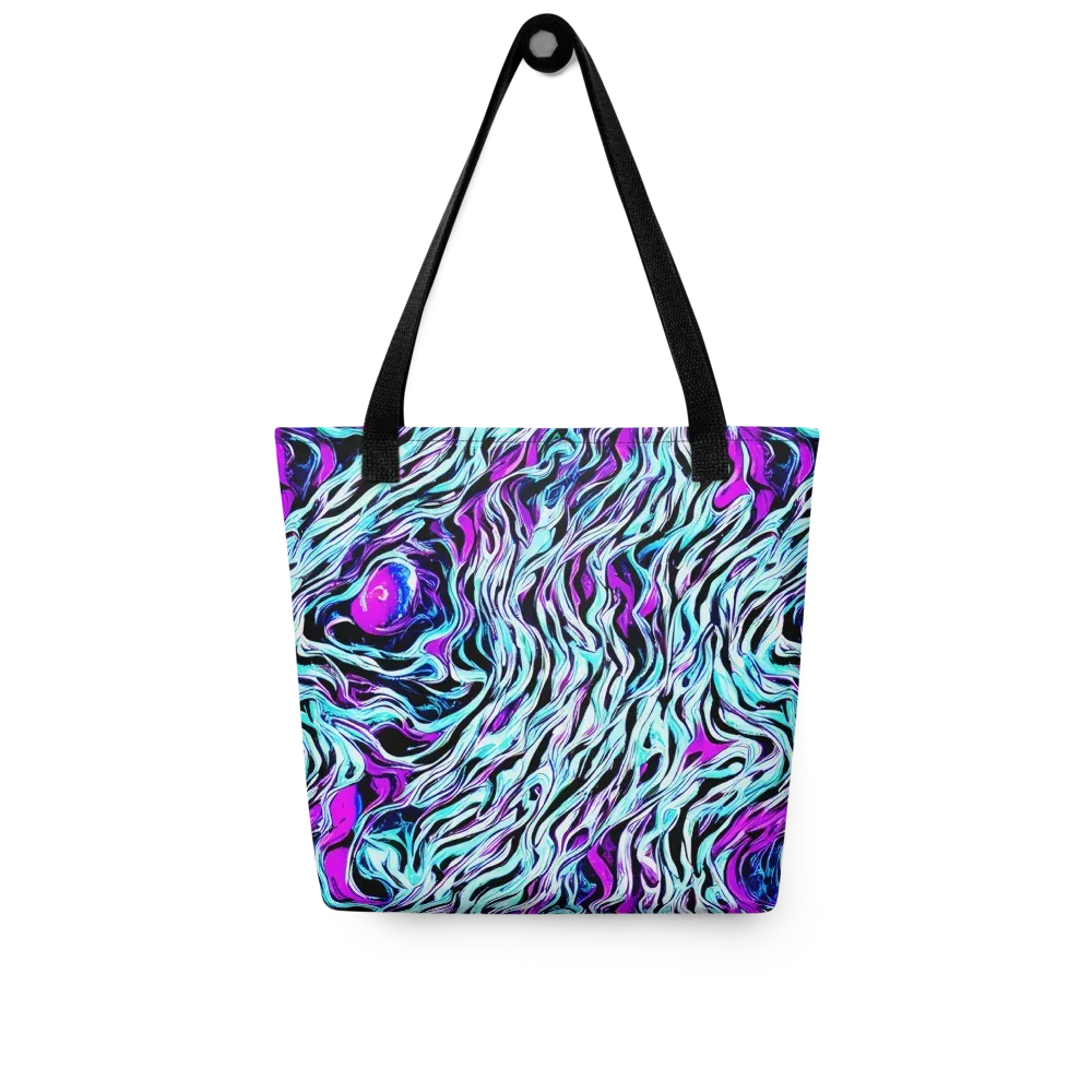 Cyber Zebra on Tote Bag — Front