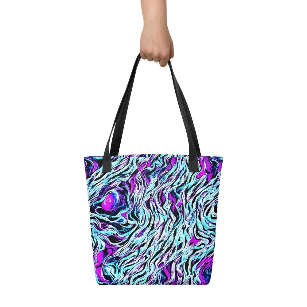 Cyber Zebra on Tote Bag — Front
