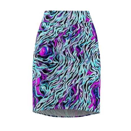 Cyber Zebra on a Pencil Skirt