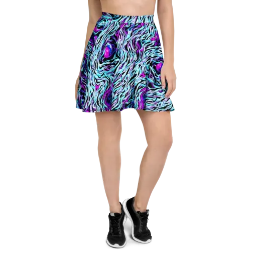 Cyber Zebra on a Skater Skirt