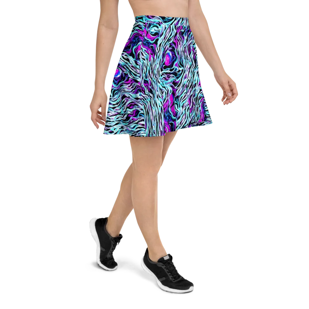 Cyber Zebra on Skater Skirt — Right