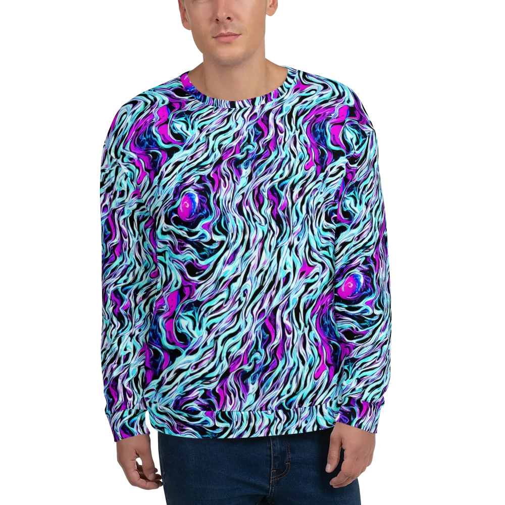 Cyber Zebra on Sweatshirt — Front