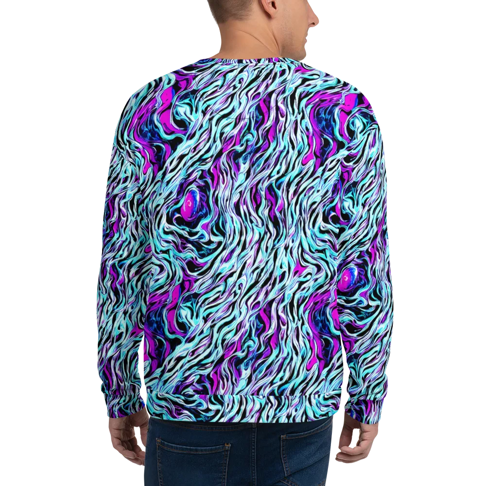 Cyber Zebra on Sweatshirt — Back