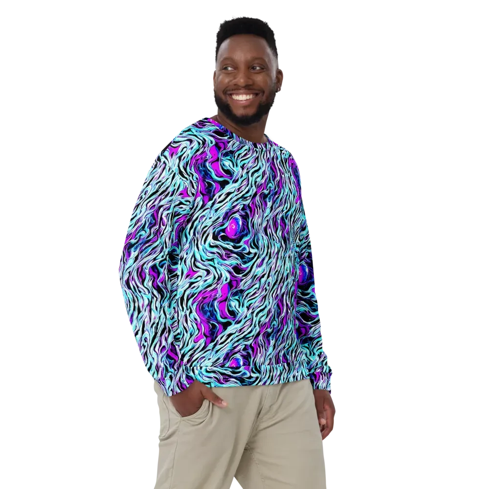 Cyber Zebra on Sweatshirt — Front