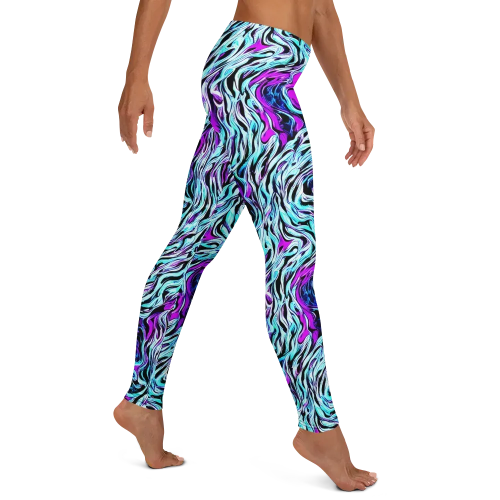 Cyber Zebra on Leggings — Right