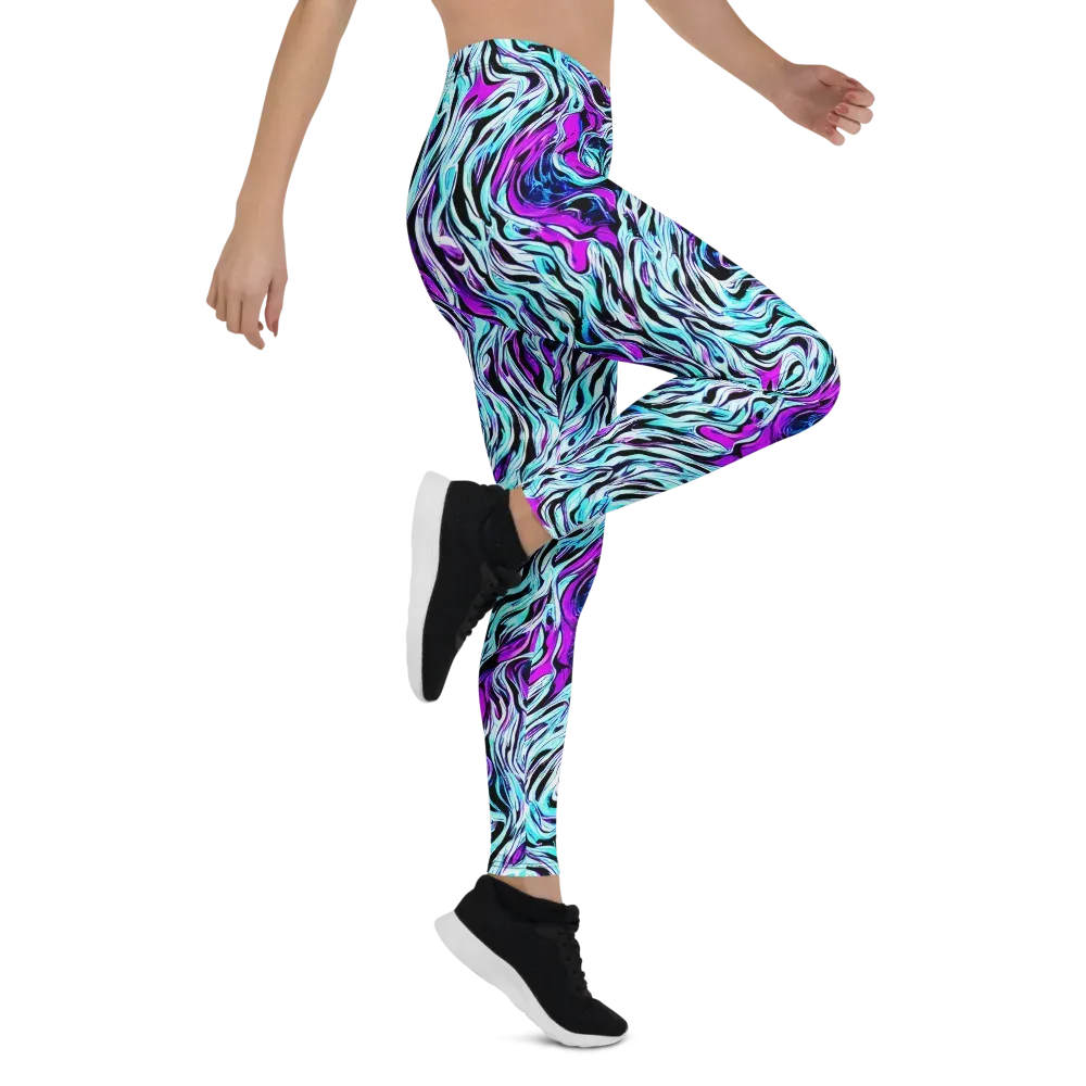 Cyber Zebra on Leggings — Right
