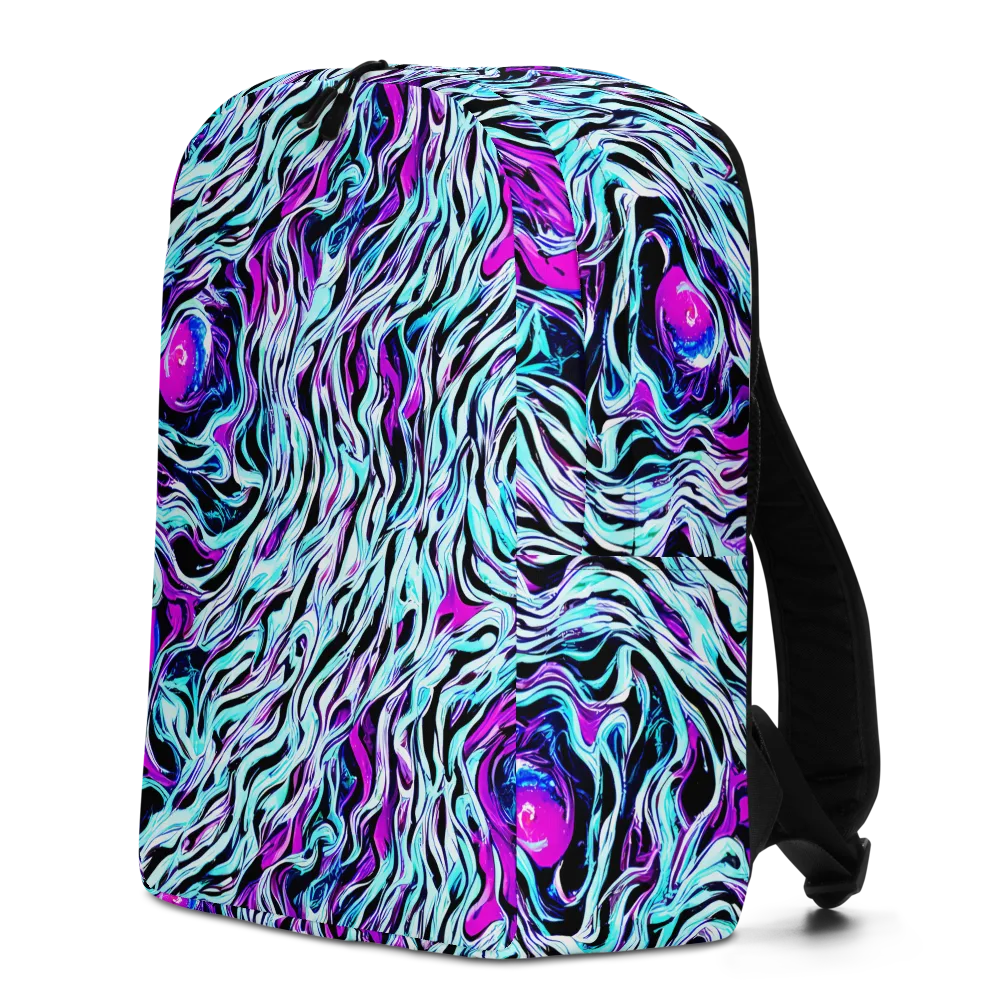 Cyber Zebra on Minimalist Backpack — Left