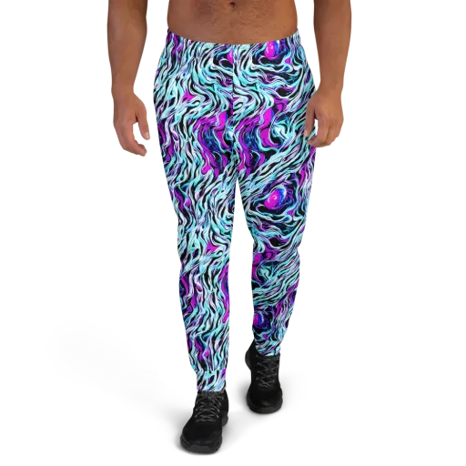 Cyber Zebra on a Men's Joggers