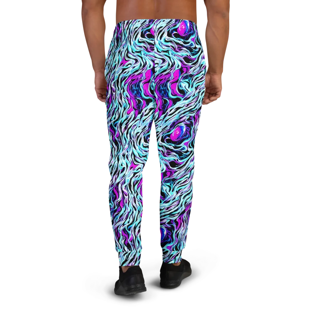 Cyber Zebra on Men's Joggers — Back