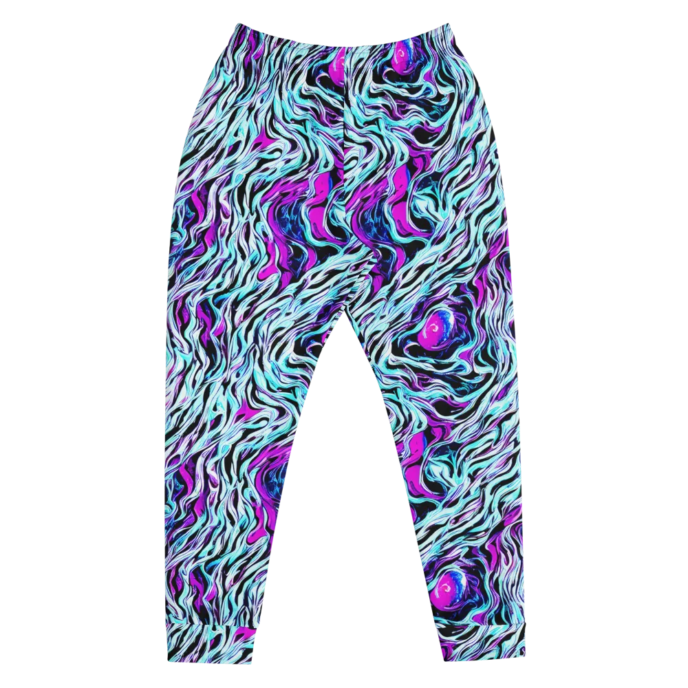 Cyber Zebra on Men's Joggers — Front