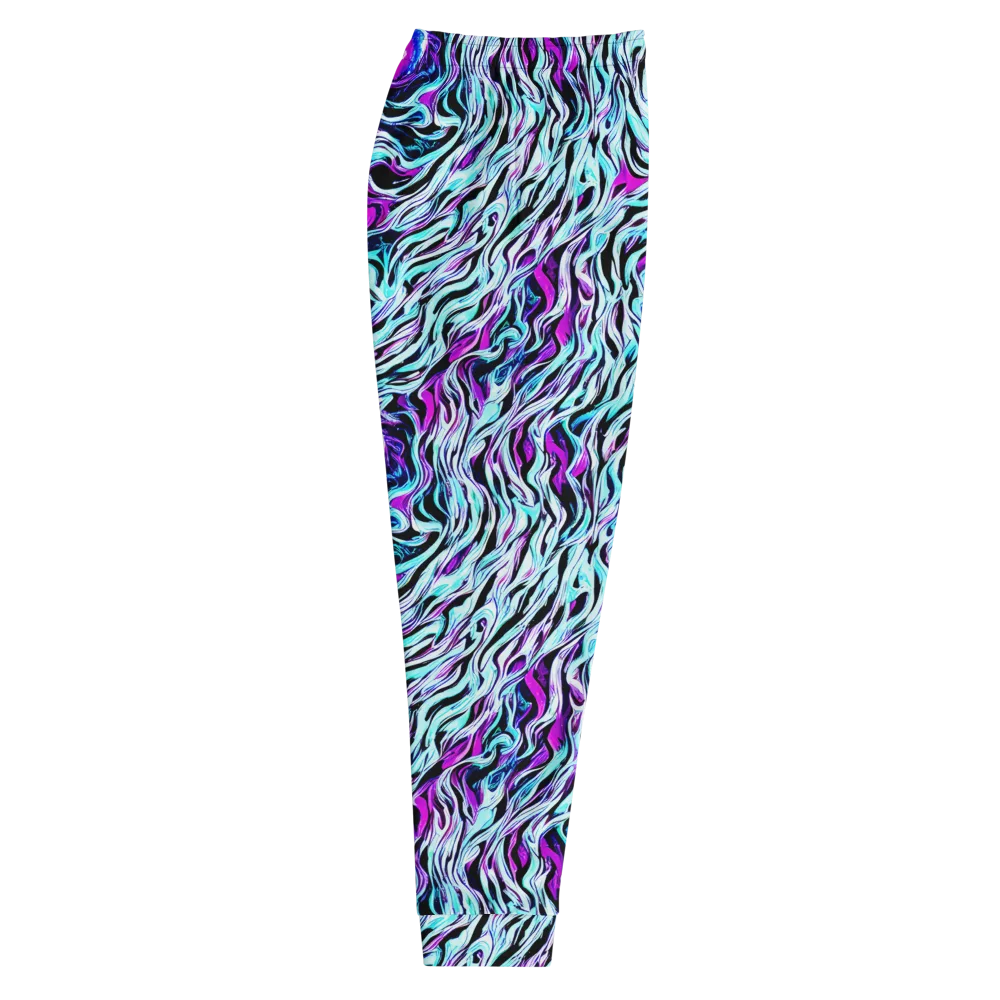 Cyber Zebra on Men's Joggers — Right