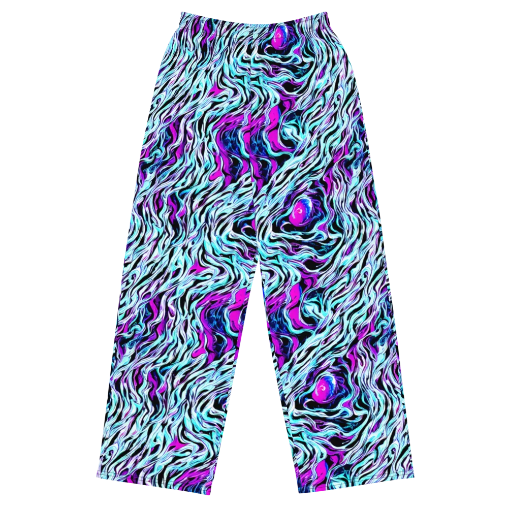 Cyber Zebra on Wide-Leg Pants — Front
